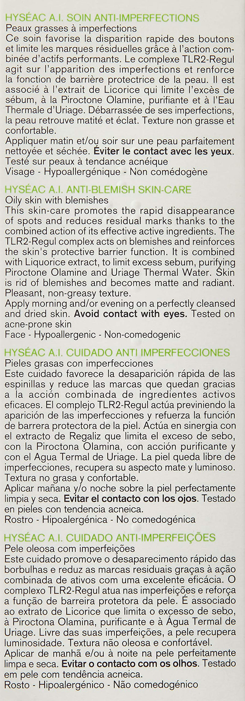 Uriage Hyseac A.I. Anti-Blemish Care 40 Ml. / 1.35 Fl.oz