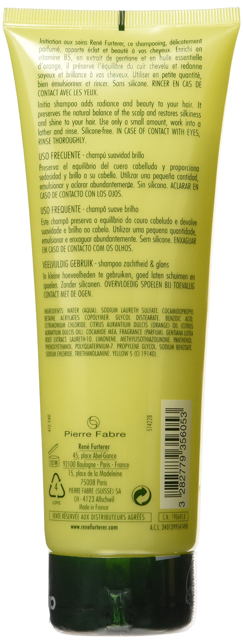 Rene Furterer Initia Gentle Gloss Shampoo, 8.4 Ounce