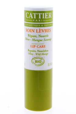 Cattier 100% Organic Lip Balm with Olives & Wild Mangoes 4 Gr