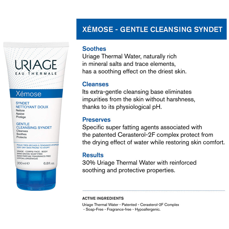 URIAGE Xemose Gentle Cleansing Syndet 6.8 oz