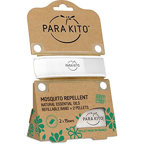 PARA'KITO All Natural Mosquito Repellent Wristband - White