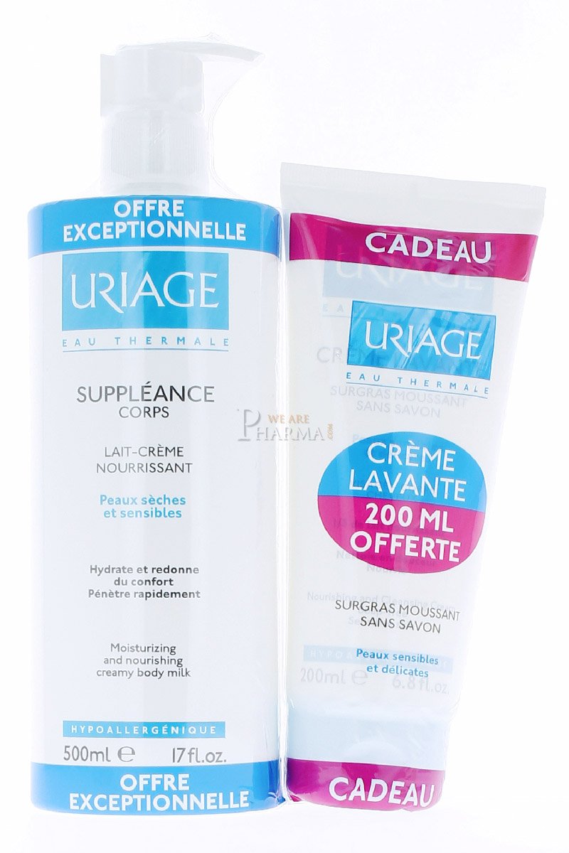 Uriage Suppleance Corps 500ml and Cleansing Cream 200ml