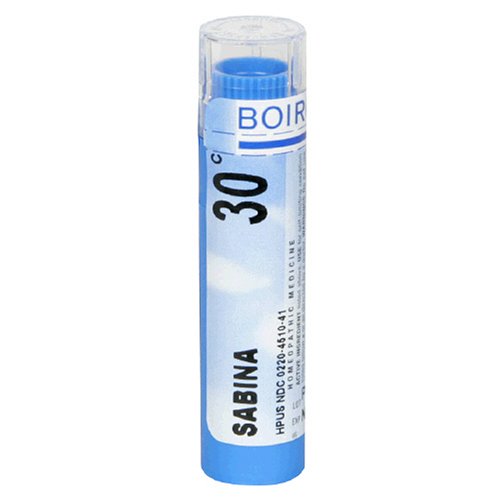 Boiron Homeopathic Medicine Sabina, 30C Pellets, 80-Count Tubes (Pack of 5)