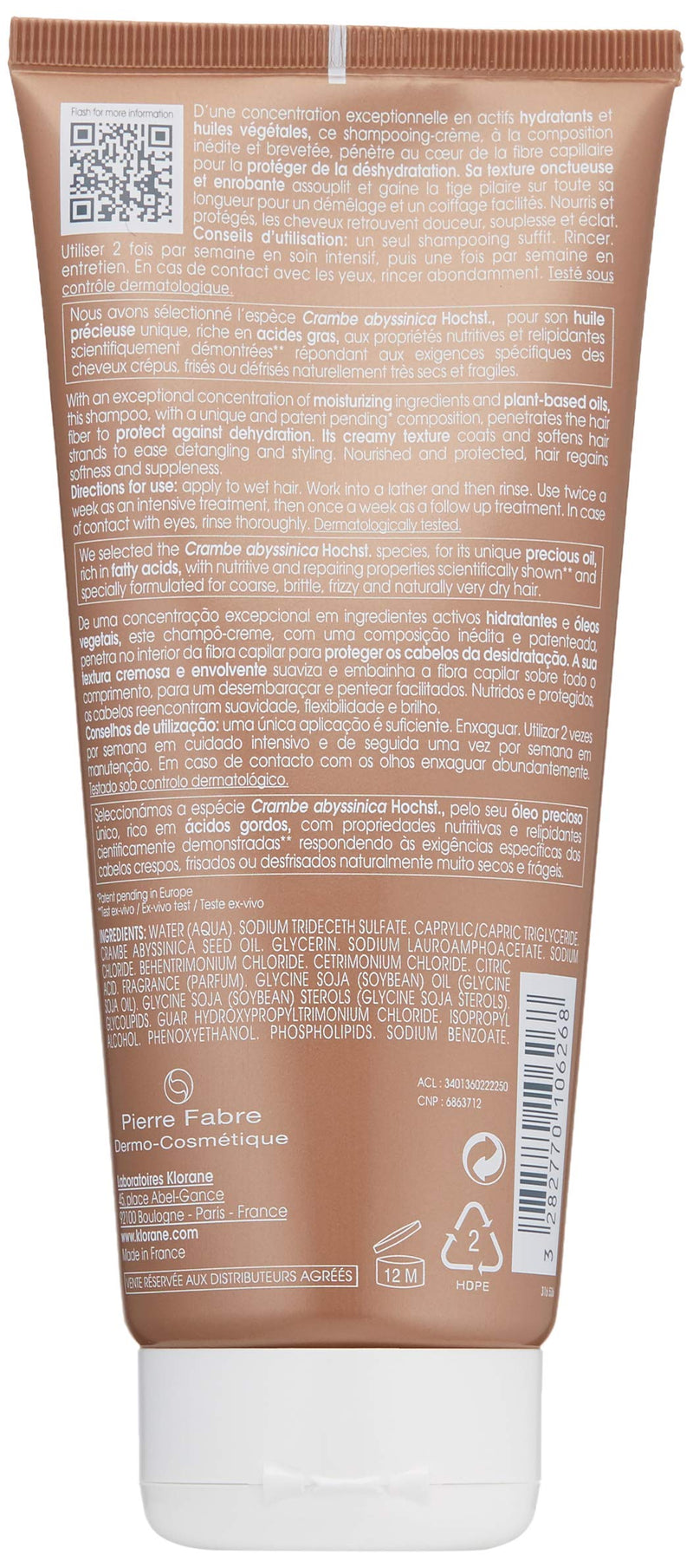 Klorane Shampoo-Cream with Abyssinia Oil 200ml