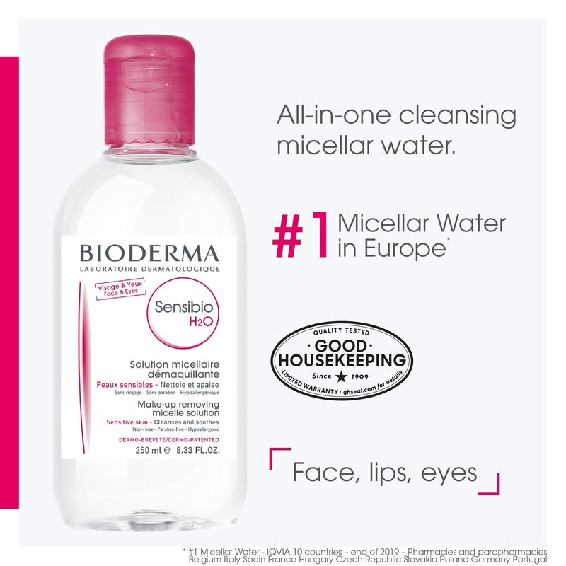 Bioderma Crealine (Sensibio) H2o Ultra-mild Non-rinse Face and Eyes Cleanser 250 ml