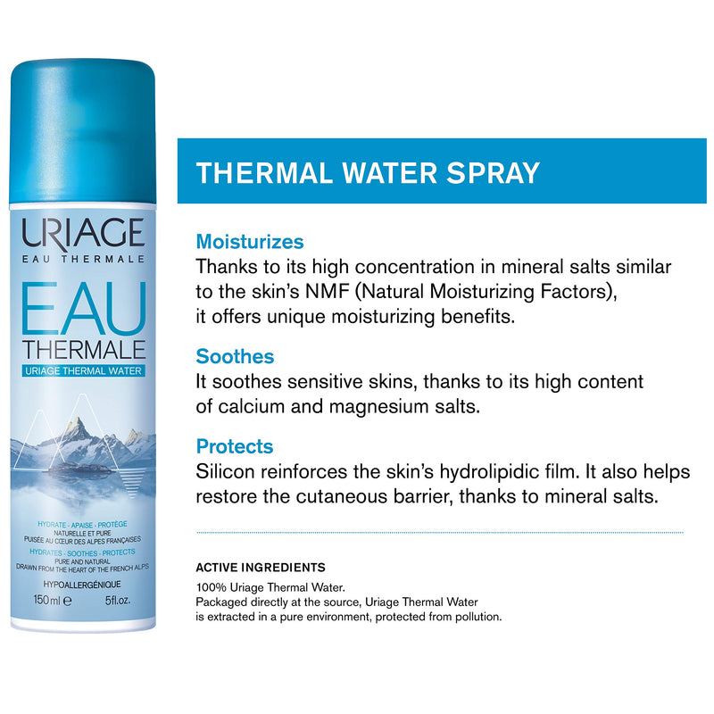 URIAGE Thermal Water Spray | Mineral Infused Face Mist Spray