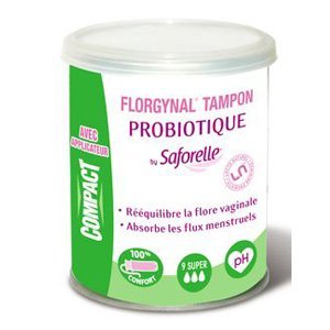 Saforelle Florgynal Probiotic Compact Applicator Tampon 9 Super by Saforelle
