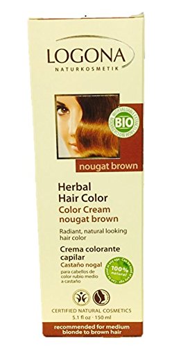 Logona Herbal Hair Color Cream, Nougat Brown, 5.10 Ounce