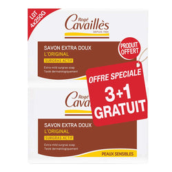 ROGE CAVAILLES Savon Surgras Extra-Doux (Lot de 3 + 1 OFFERT) (4 x 250 g)