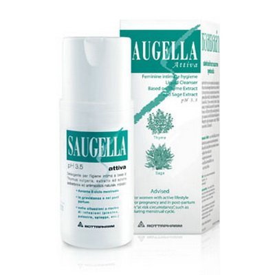 Saugella Attiva pH 3.5 Feminine Wash Specific Cleanser Intimate Hygiene 100ml.
